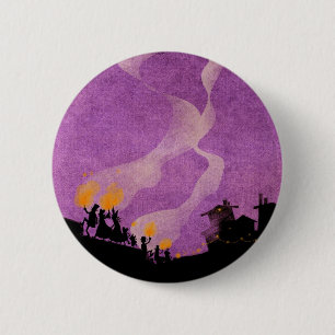 4 Kleine Monsters - 's nachts Ronde Button 5,7 Cm
