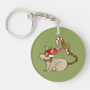 4 Kleine Monsters - Tesla Holiday Logo Sleutelhanger