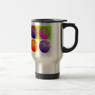 4 Kleuren Pop Art Basketbal Reisbeker