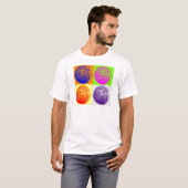 4 Kleuren Pop Art Basketbal T-shirt (Voorkant volledig)