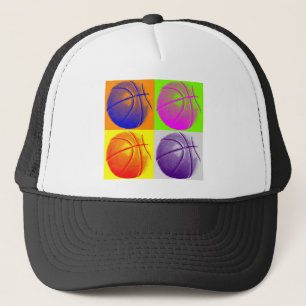 4 Kleuren Pop Art Basketbal Trucker Pet