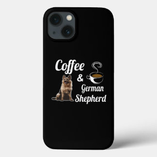 4 koffie en Duitse herder iPhone 13 Hoesje