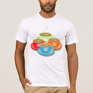 4 kopjes koffie Mannen T-shirt