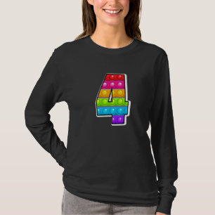 4 Kutest Capital Letter 4 Alphabet Funny Poppin Ki T-shirt