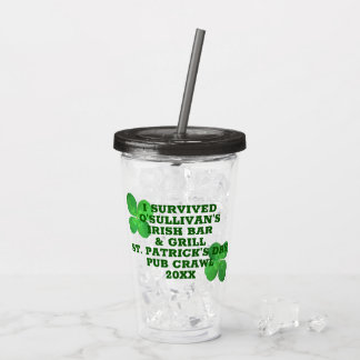 4 Leaf Clover Cool Irish Bar Pub Promotion Acryl Drinkbeker