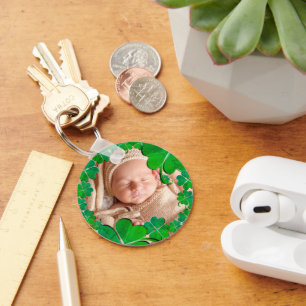 4 Leaf Clover Frame+Foto Sleutelhanger