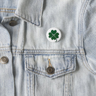 4 Leaf Clover Irish Shamrock Ronde Button 3,2 Cm