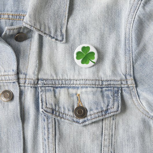 4 Leaf Clover Lucky Pin Ronde Button 3,2 Cm (In situ)