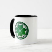 4 Leaf Clover Reunion Medallion Text Mok (Voorkant links)