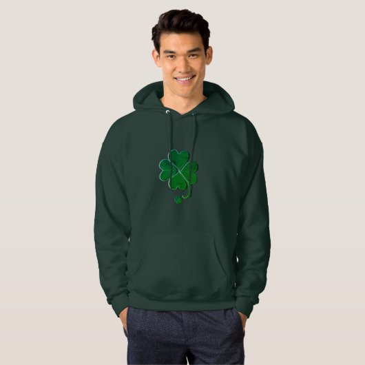 4 Leaf Clover St. Patrick's Day Hoodie (Voorkant volledig)