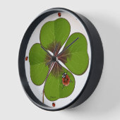 4-LEAF-KLEUR met LADY BUG-wandklok (Hoek)