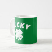 4 Leaf Lucky Clover St. Patrick's Day Koffiemok (Voorkant links)