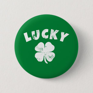 4 Leaf Lucky Clover St. Patrick's Day Ronde Button 5,7 Cm