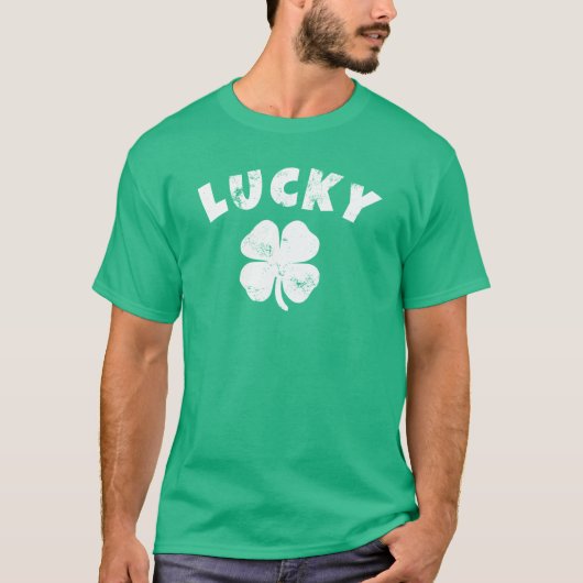 4 Leaf Lucky Clover St. Patrick's Day T-Shirt (Voorkant)