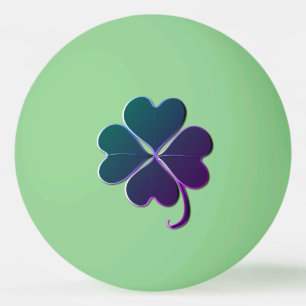 4 Leaf Paarse Shamrock Glow in de donker Pingpongballen