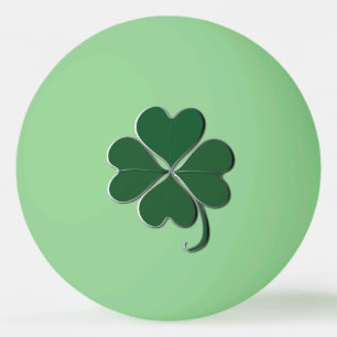4 Leaf Shamrock Glow in the Dark Pingpongballen