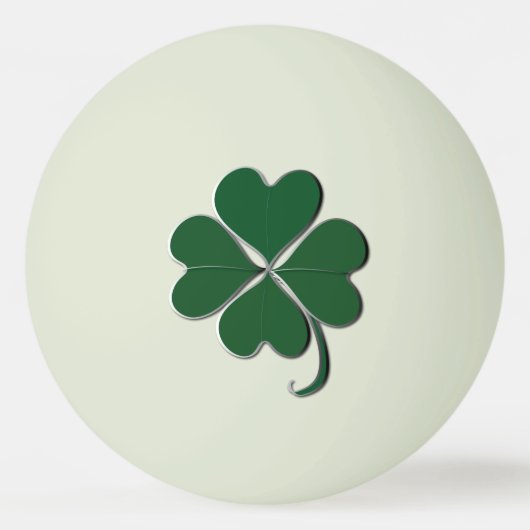 4 Leaf Shamrock Glow in the Dark Pingpongballen (Voorkant)
