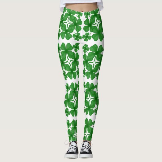 4 leggings van bladklaver (Voorkant)