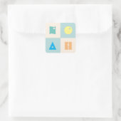 4 letter baby jongen naam noah sticker blad (Tas)