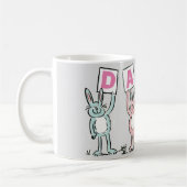 4 Letter-naam Fun Rabbit Design Koffiemok (Links)