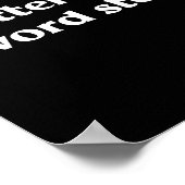 4 Letters One Word Stop Funny Gag  Poster (Hoek)