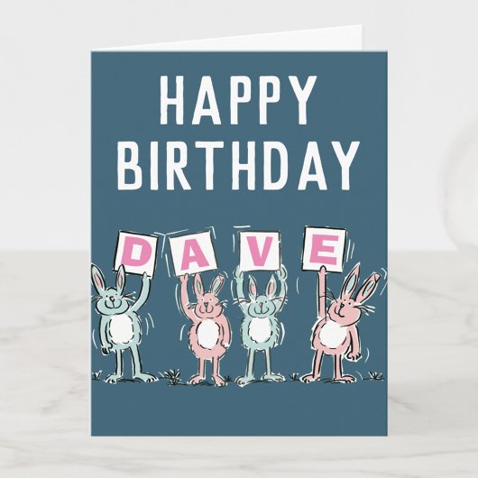 4 Lettre Nom Bonne carte d'anniversaire