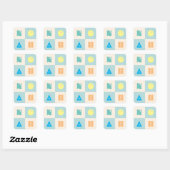 4 lettre nom de bébé noah feuille autocollant (Feuille)