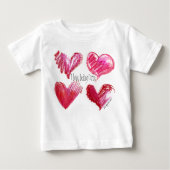 4 Liefde Hecht Cute Baby Long Sided T Two Sided (Voorkant)