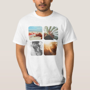 4 Lijst Rond raster Rond fotosjabloon Square T-shirt