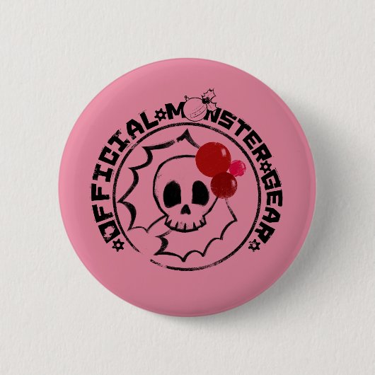 4 Little Monsters - Nessa Holiday Logo Ronde Button 5,7 Cm (Voorkant)