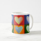 4 Love Hearts Art Custom Coffee Mug (Devant droit)