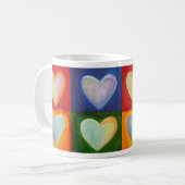 4 Love Hearts Art Custom Coffee Mug (Devant gauche)
