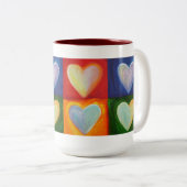 4 Love Hearts Art Custom Coffee Mug (Devant droit)