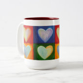 4 Love Hearts Art Custom Coffee Mug (Devant gauche)