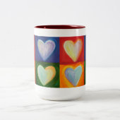 4 Love Hearts Art Custom Coffee Mug (Centre)