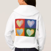 4 Love Hearts Art Custom Sweat - shirt à capuche S (Dos)