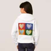 4 Love Hearts Art Custom Sweat - shirt à capuche S (Dos entier)