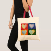 4 Love Hearts Art Inspirerend Canvas tas (Voorkant (product))