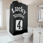 4 - Lucky Number 4 Luck Douchegordijn (In situ)