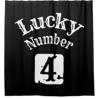 4 - Lucky Number 4 Luck Douchegordijn