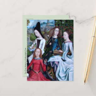 4 Maagdarmmartelaars in een tuin (met vermelding v Briefkaart