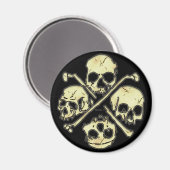 4 Magnets de crânes (Recto/Verso)