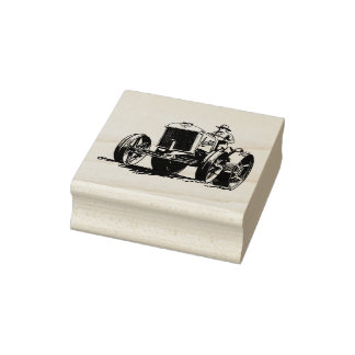 4 maten rubber stempel retro afbeelding Tractor