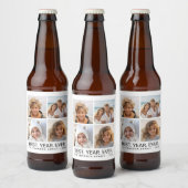 4 minimalistisch fotocollage - Beste jaar ooit Bier Etiket (Flessen)