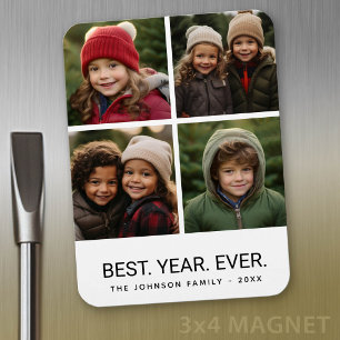 4 minimalistisch fotocollage - Beste jaar ooit Magneet