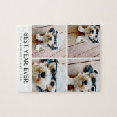 4 minimalistisch fotocollage - Beste jaar ooit zwa Legpuzzel (Horizontaal)