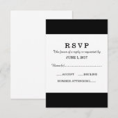 4 Modèle de carte RSVP (Devant / Derrière)