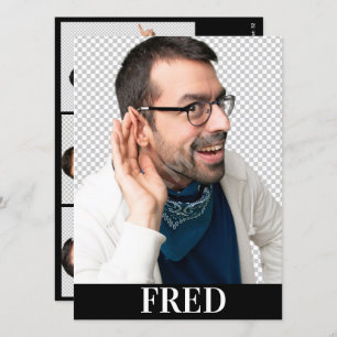 4 Modèle de la carte comp photo d'un acteur mascul