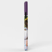 4 Monogram voor foto-collage familienaam Paars Case-Mate iPhone Case (Achterkant/rechts)