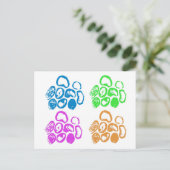 4 Motifs de virus - Carte postale (Debout devant)